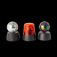 Mini lampe boule disco rotative à 360 degrés à piles 3 pouces RGB sirène lumière pour la décoration de la maison fête noël pâques