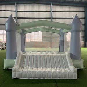 Castillo Inflable Comercial Color <span class=keywords><strong>Azul</strong></span> Pastel para Bebés, Modelo Little Bounce Side, en Venta - Product Image 1