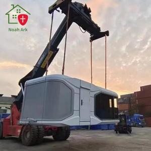 Prefab ภาชนะบ้านเคลื่อนที่หรูหรา, ที่ใส่ของในบ้านแคปซูลโครงสร้างเหล็กน้ำหนักเบาสำหรับใช้ในโรงแรม - Product Image 4