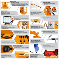 Plateforme élévatrice télescopique mobile hydraulique diesel à flèche articulée remorquable, prix d'usine, à vendre
