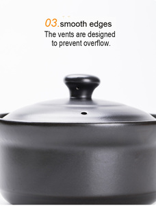 Ensemble de casseroles en céramique minimaliste écologique de haute qualité avec couvercle noir pour <span class=keywords><strong>Dolsot</strong></span> <span class=keywords><strong>Bibimbap</strong></span> et soupe Hot Pot - Product Image 5