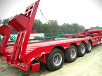 Semi-remorque surbaissée 3 essieux 60 tonnes, best-seller, pour le transport de machines de construction