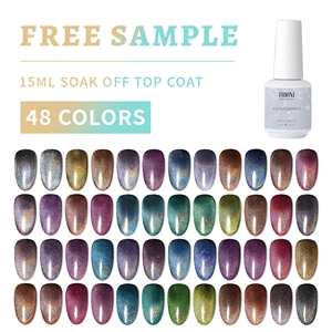 Vente chaude Gel à ongles magnétique <span class=keywords><strong>holographique</strong></span> diamant galaxie effet œil de chat en cristal de verre arc-en-ciel 9D, collection de fournitures pour ongles OEM - Product Image 3