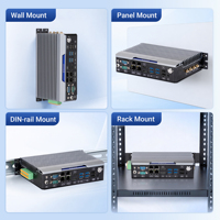 PC industriel embarqué, processeur Core I3/i5/i7 11e génération, 4 ports LAN, EtherCAT, GPIO 16 broches, CAN BUS, 8 entrées/sorties numériques, montage sur rail DIN, double affichage
