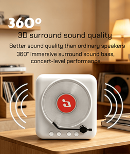 Gramófono Portátil de Plástico con Luz, Pequeño, para Regalo, Reproductor de Vinilo Retro H3, Compatible con Reproductor de CD, Altavoz <span class=keywords><strong>5</strong></span>.3BT, Directo de Fábrica - Product Image 6