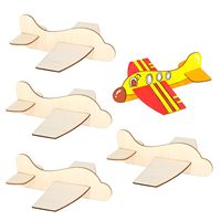 Kit de Modélisme d'Avion en Bois Non Peint à Faire Soi-Même pour Enfants, Fournitures d'Artisanat en Bois à Assembler et à Colorier pour la Maternelle, Vente en Gros