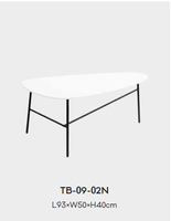 Ensemble de tables basses modernes imbriquées avec forme de galet organique pour bureau et salon