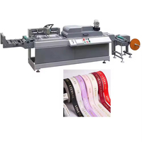 Máquina Automática de Serigrafía para Cintas de Regalo de Navidad y Bodas, de un Solo Color, 100% Poliéster, para Etiquetas de Cintas