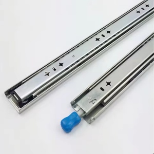 Correderas Industriales para Gabinetes/Cajones de Acero Laminado en Frío, Zincado y Electrochapado en Azul, de 53 mm, de Alta Resistencia, con Extensión Total y Rodamientos de Bolas - Product Image 1