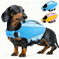 Gilets de sauvetage pour animaux de compagnie LovitWear en polyester bicolore, haute flottabilité, imperméables, résistants aux déchirures, pour grands chiots, universels, ajustables, sécuritaires