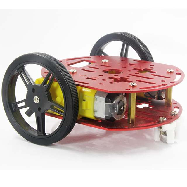 2WD Aluminum Robot Smart Starter Car Chassis Kit Compatible with Speed Encoder for Ardunocar FT-DC-002-KIT Feetech