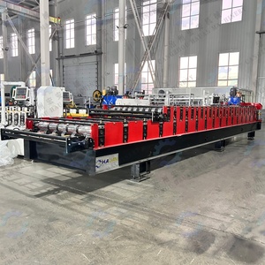 Machine de production de panneaux d'enceinte double couche pour villas en acier léger, machine de profilage à rouleaux double couche entièrement automatique - Product Image 4
