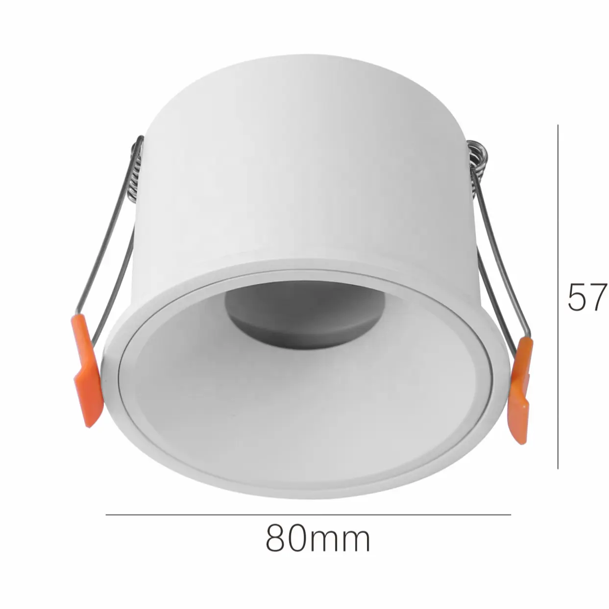 GUPO 새로운 고품질 Recessed 알루미늄 좁은 트림 라운드 모양 조절 깊은 눈부심 방지 LED GU10 프레임