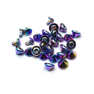 Bag Hardware Handbag Accessories Purse <strong>Studs</strong> <strong>Button</strong> Nail Buckle 8mm Rainbow Spike Punk Rivet for Shoe Leather - Product Image 2
