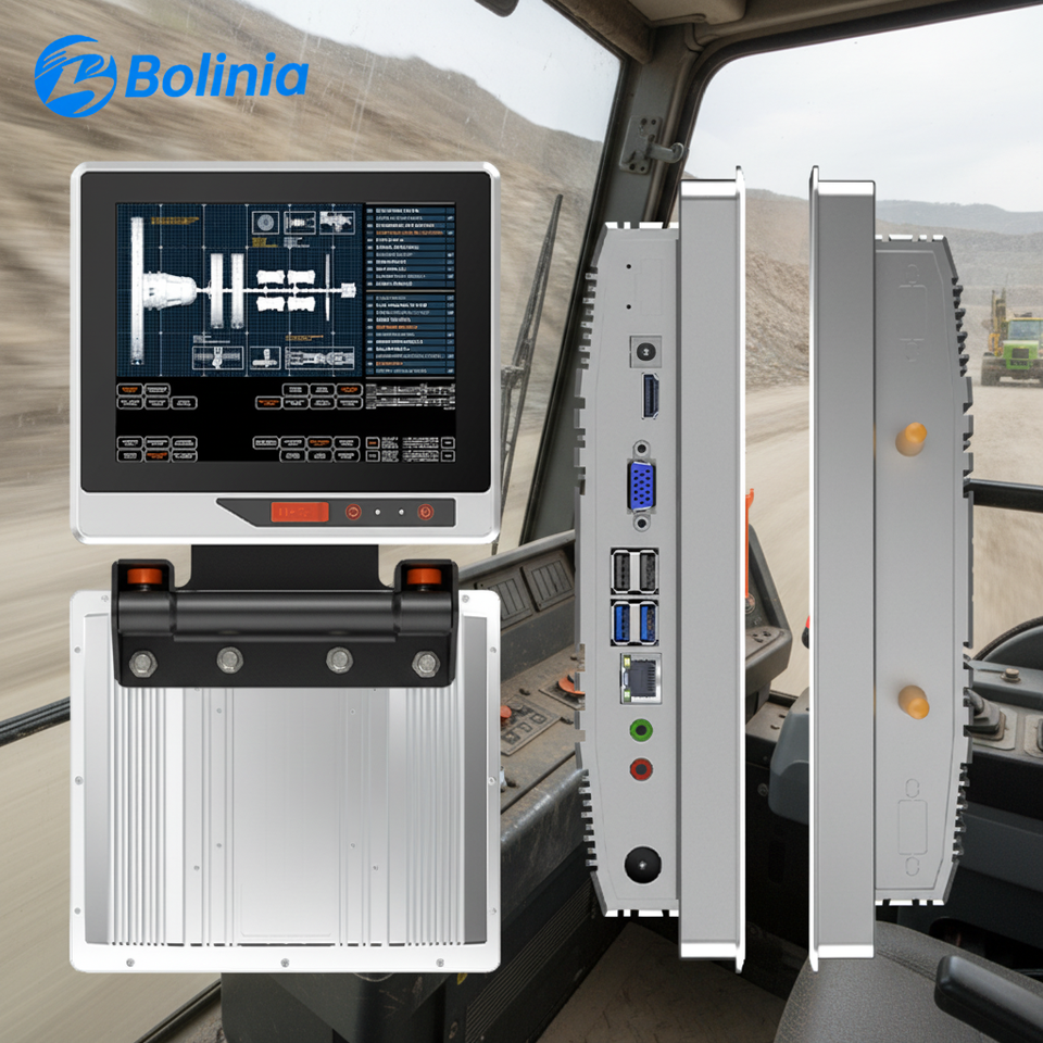All-in-One Industrial Control Machine 10.4-21.5 Inch Industrial Embedded Capacitive Touch Screen USB Front Industrial Computer