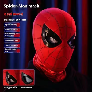 Halloween Spider-<span class=keywords><strong>Man</strong></span> Cosplay <span class=keywords><strong>Masque</strong></span> <span class=keywords><strong>Masque</strong></span> facial en latex et plastique avec capacité de contrôle clignotant pour la fête et la mascarade - Product Image 3