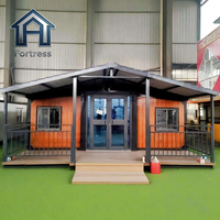 Casa Prefabricada Portátil de 20 pies/40 pies, Cabaña Pequeña, Casa Móvil Plegable y Expandible, Contenedor, Casa Pequeña Prefabricada con Terraza y Veranda