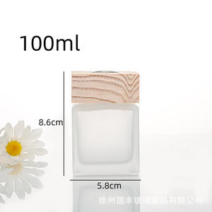 100ml Square Crystal Glass Aromatherapy <b>Diffuser</b> <b>Bottle</b> Frosted Deodorant Home Fragrance Ornament In Stock - Product Image 4