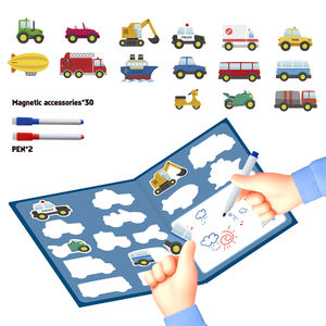 مجموعة كتب مغناطيسية للأطفال 2 في 1 ومجموعة ألعاب معرفية تفاعلية مع لوحة جرافيتي للتعلم واللعب - Product Image 4