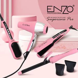 ENZO Multi-fonction OEM 4 en 1 Lisseur de <span class=keywords><strong>cheveux</strong></span> rose, peigne chauffant, <span class=keywords><strong>boucleur</strong></span> de <span class=keywords><strong>cheveux</strong></span>, sèche-<span class=keywords><strong>cheveux</strong></span> en une étape, brosse à <span class=keywords><strong>air</strong></span> chaud, fournisseurs avec PTC - Product Image 4