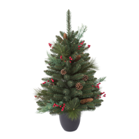 Arbre artificiel en pin de Norfolk en pot, écologique, réaliste, faux, verdure de Noël d'extérieur, table, cheminée, entrée, vacances