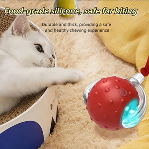 Balle interactive intelligente pour chat, jouet d'intérieur à roulement rapide sur tapis, avec sons et mouvements, pour stimuler le jeu de votre chat - Product Image 3