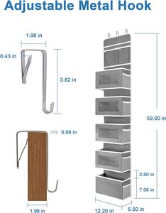 <b>Large</b> Capacity Over-the-Door Hanging Closet Organizer Wall Containers Collapsible Shelves Drawers High Capacity Storage System - Product Image 3