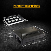 Kit d'éclairage tout-terrain unique avec système de commande par interrupteur AUX, panneau de commande à distance sans fil 8 canaux en alliage d'aluminium usiné CNC magnétique