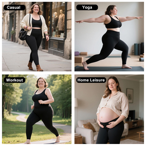 Pantalon de yoga en spandex grande taille pour femmes, leggings de sport pour la course à pied et l'obésité, pantalon sans couture à taille haute - Product Image 4