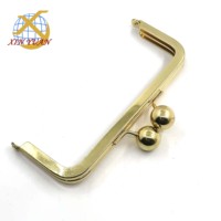 En gros 15.5*6.4cm Or Baiser Serrure Fermoir En Métal Sac À Main Cadre Matériel Spécial Sac Accessoires Embrayage Cadre