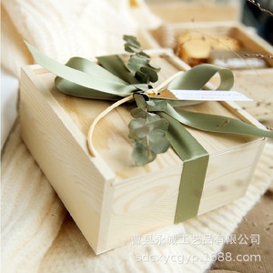 Caja de regalo de madera rectangular hecha a mano, caja de embalaje artesanal para recuerdo de boda, tamaño y grosor personalizables - Product Image 4