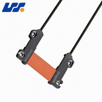 Sonda de fibra óptica plana de precisión para detección de piezas pequeñas y micro, sensor de reflexión difusa de haz pasante para tornillos