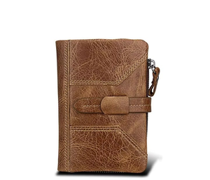 Premium Quality <b>RFID</b> <b>Blocking</b> Retro Men's Short <b>Wallet</b> with Coin Pocket Compact Leather <b>Wallet</b> for Daily Use for Sale - Product Image 6