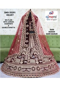 Lehenga Choli de Mariée, Tenue de Soirée de Mariage, Ensemble Ethnique de Créateur, Style Indien Moderne, Réversible, Séchage Rapide, Collection - Product Image 2