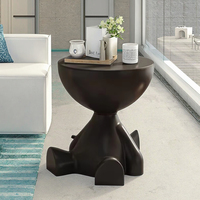 Table basse multifonctionnelle décorative en plastique de style moderne avec forme unique, espace de rangement d'angle, meubles de salon gain de place