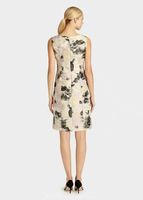 Robe Crayon Formelle d'Été pour Femme, Motif Floral, Anti-Plis, Effet Ventre Plat, Coupe Ajustée, Épaules Dénudées, Couleur Dégradée, Style Mondaine - Grande Vente