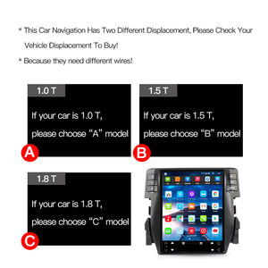 Radio para Auto STWEI con Android 13 y Carplay para Honda Civic 2016 2017 - 2021, GPS, Multimedia, WIFI+4G, Reproductor BT, Estéreo, Video - Product Image 4