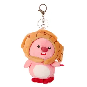 Cute little beaver Ruby doll pendant small plush keychain bestie couple bag hanging gift Product wholesale