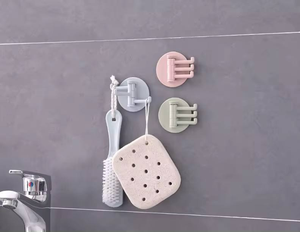 Self Adhesive 3 Branch Rotating Hook <b>Punch</b> Free Wall Hook <b>Set</b> for Kitchen Bathroom Towel Storage - Product Image 3