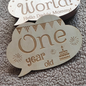 Cartes de jalon double face en bois pour bébé, accessoires de photographie pour nouveau-né, <span class=keywords><strong>cadeau</strong></span> commémoratif de <span class=keywords><strong>naissance</strong></span>, 13 pièces - Product Image 6