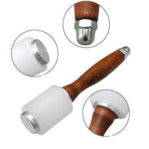 Maillet de maroquinerie en nylon pour le travail du cuir, du cuir de vachette et du cuir souple, avec manche en bois, pour le bricolage et la sculpture sur cuir - Product Image 5