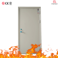 Porte en acier coupe-feu à feuille unique de conception moderne pour usage commercial, surface finie, extérieur, hôpital, appartement, classe de résistance au feu 1