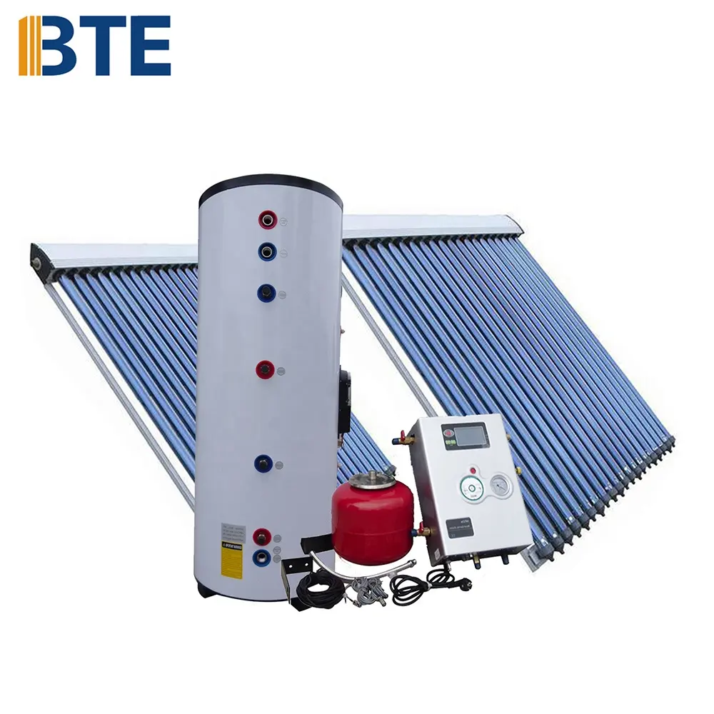 أنابيب حرارية مقسمة لأنظمة الطاقة الشمسية لإنشاء أنابيب حرارية للمنزل مزودة بضغط 150 لتر و200 لتر و300 لتر و500 لتر