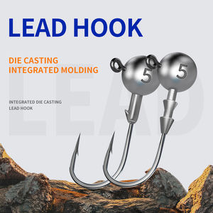 RIKIMARU-anzuelos de pesca con cabeza de plomo, anzuelos de pesca, anzuelos de pesca con púas, 10 unidades - Product Image 2