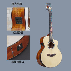 Pastilla para Guitarra Acústica DOUBLE OS1 con Efectos de Chorus, Delay y Reverb, Micrófono, Control Digital y Resonancia - Product Image 3