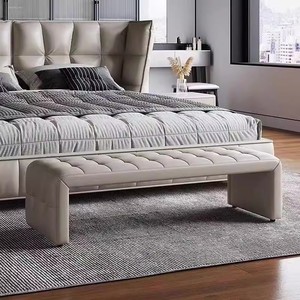 <span class=keywords><strong>Banc</strong></span> à chaussures moderne haut de gamme pour l'entrée d'un <span class=keywords><strong>petit</strong></span> appartement, en <span class=keywords><strong>bois</strong></span> durable avec revêtement en cuir - Product Image 2