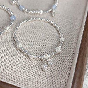 999 Pure Silver Flower <b>Beaded</b> <b>Bracelet</b> For Women Everyday Wear Jewelry 10g Shenzhen Made - Product Image 2