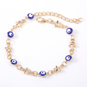 Pulsera de oro de la <span class=keywords><strong>amistad</strong></span> con ojos malvados para hombre y mujer, cuentas turcas, gran oferta - Product Image 3