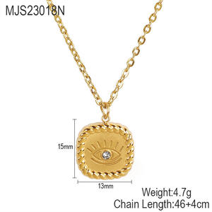 INS elemento popolare incisione in acciaio inossidabile Evil Eye Moon Nother <span class=keywords><strong>Star</strong></span> heart collana con ciondolo gioielli per le donne - Product Image 6