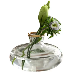 Table décorative de couleur Mini <span class=keywords><strong>petit</strong></span> <span class=keywords><strong>vase</strong></span> de bourgeon de fleur en verre <span class=keywords><strong>rond</strong></span> moderne pour la décoration intérieure de mariage - Product Image 1